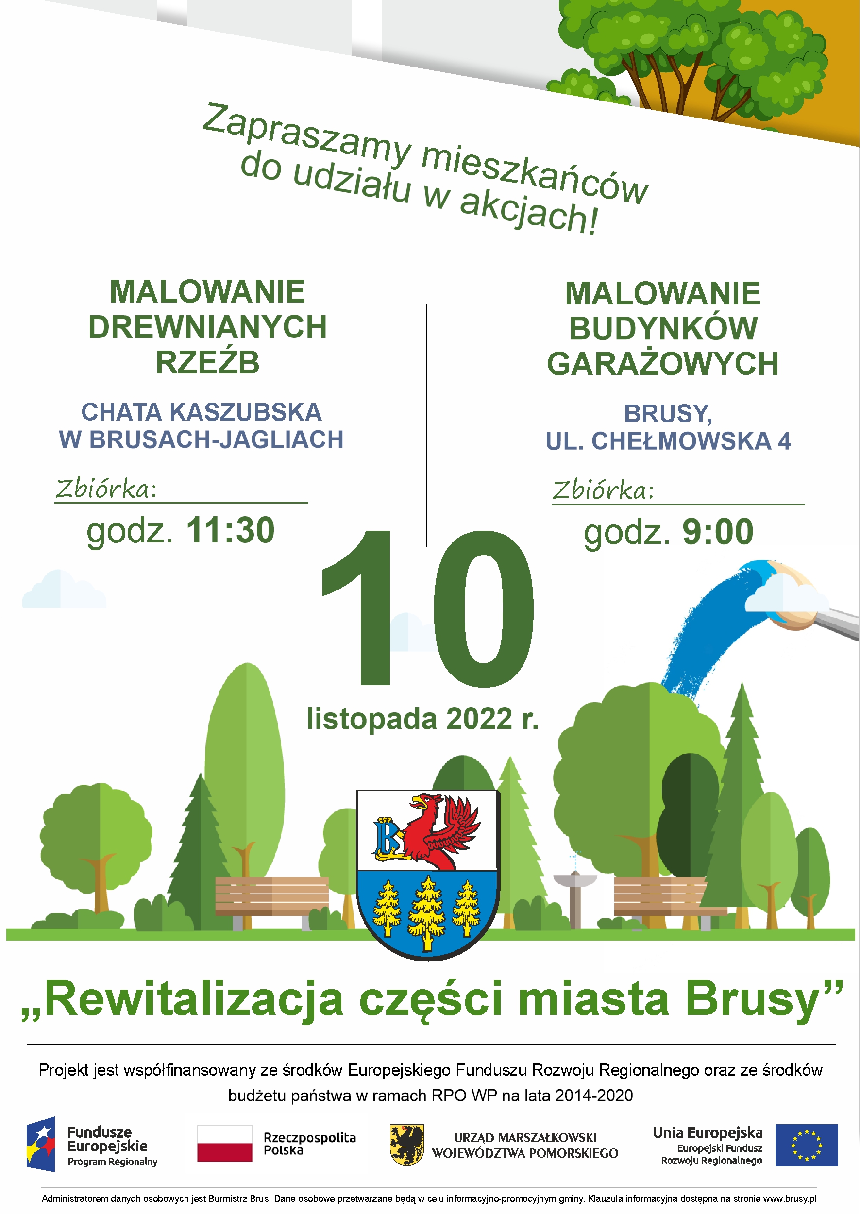 8 listopada 2022 plakat rewitalizacja malowanie