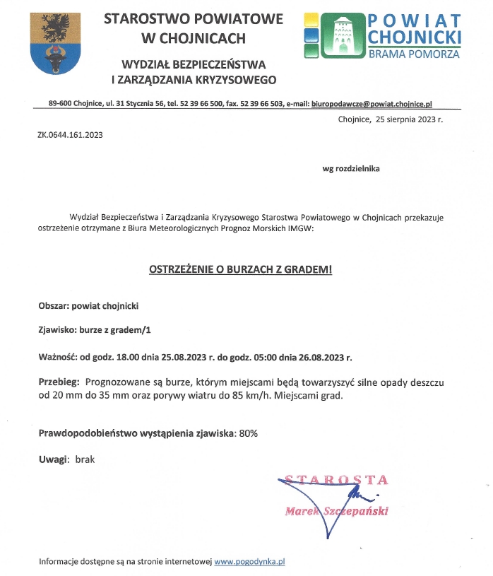 ostrzezenie 25sierpnia