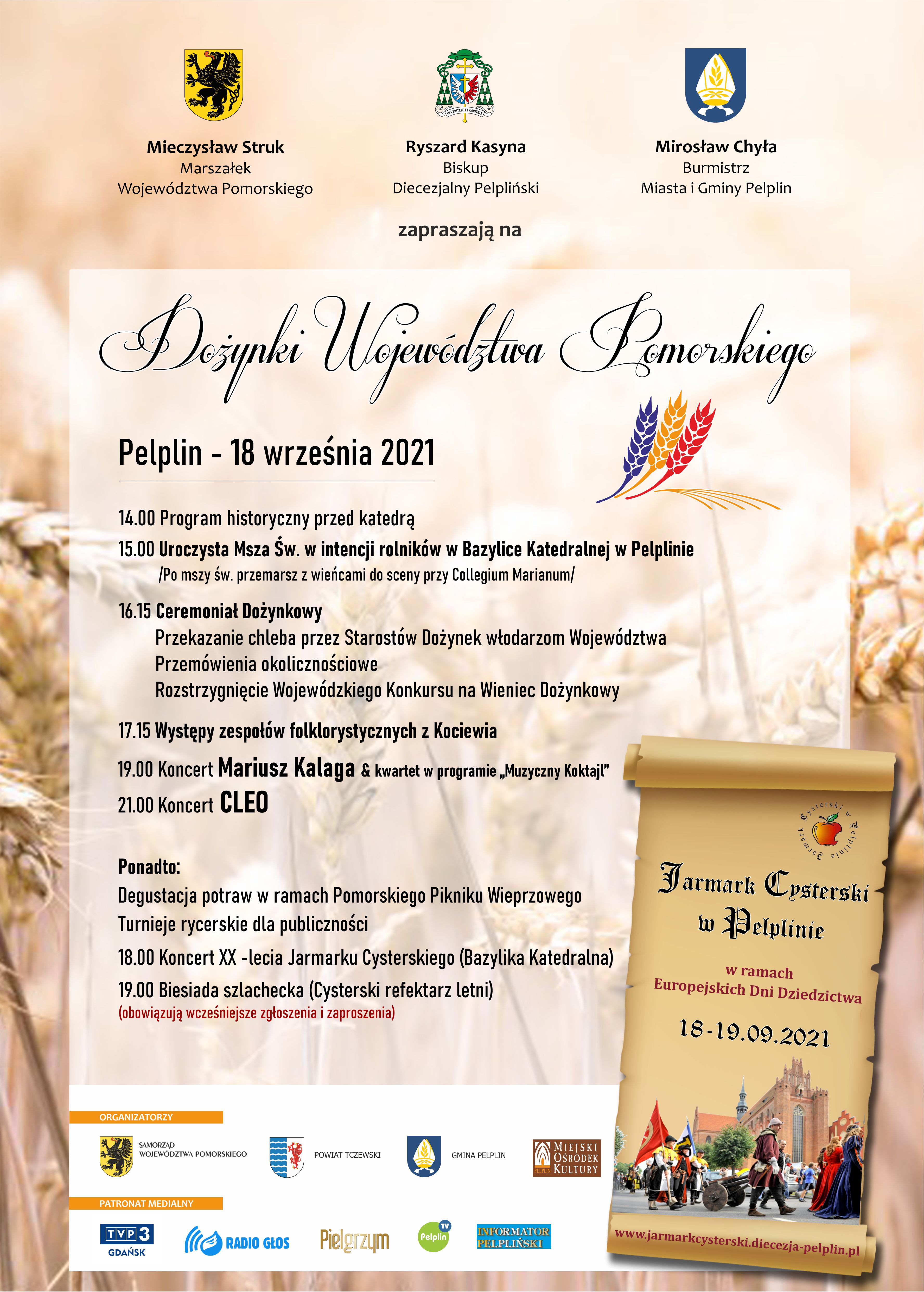 plakat Dożynki Wojewódzkie 2021 wersja PELPLIN 003